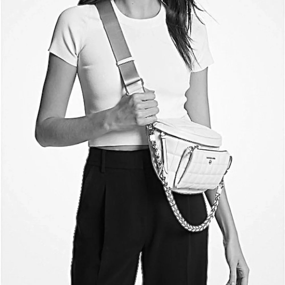 Michael Kors belt bag Bum bag MK Blue Quilted leather Bag Fanny packc crossbody